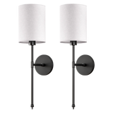 WIRELESS CYLINDRICAL WALL SCONCES (SET OF 2)