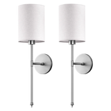 WIRELESS CYLINDRICAL WALL SCONCES (SET OF 2)