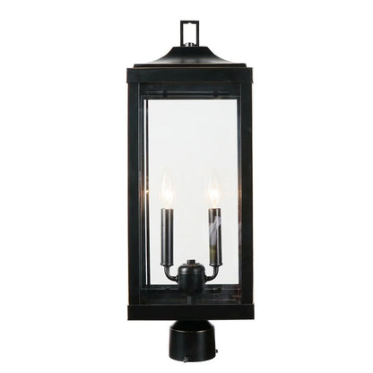 2 Light Outdoor Post Lantern in Imperial Black