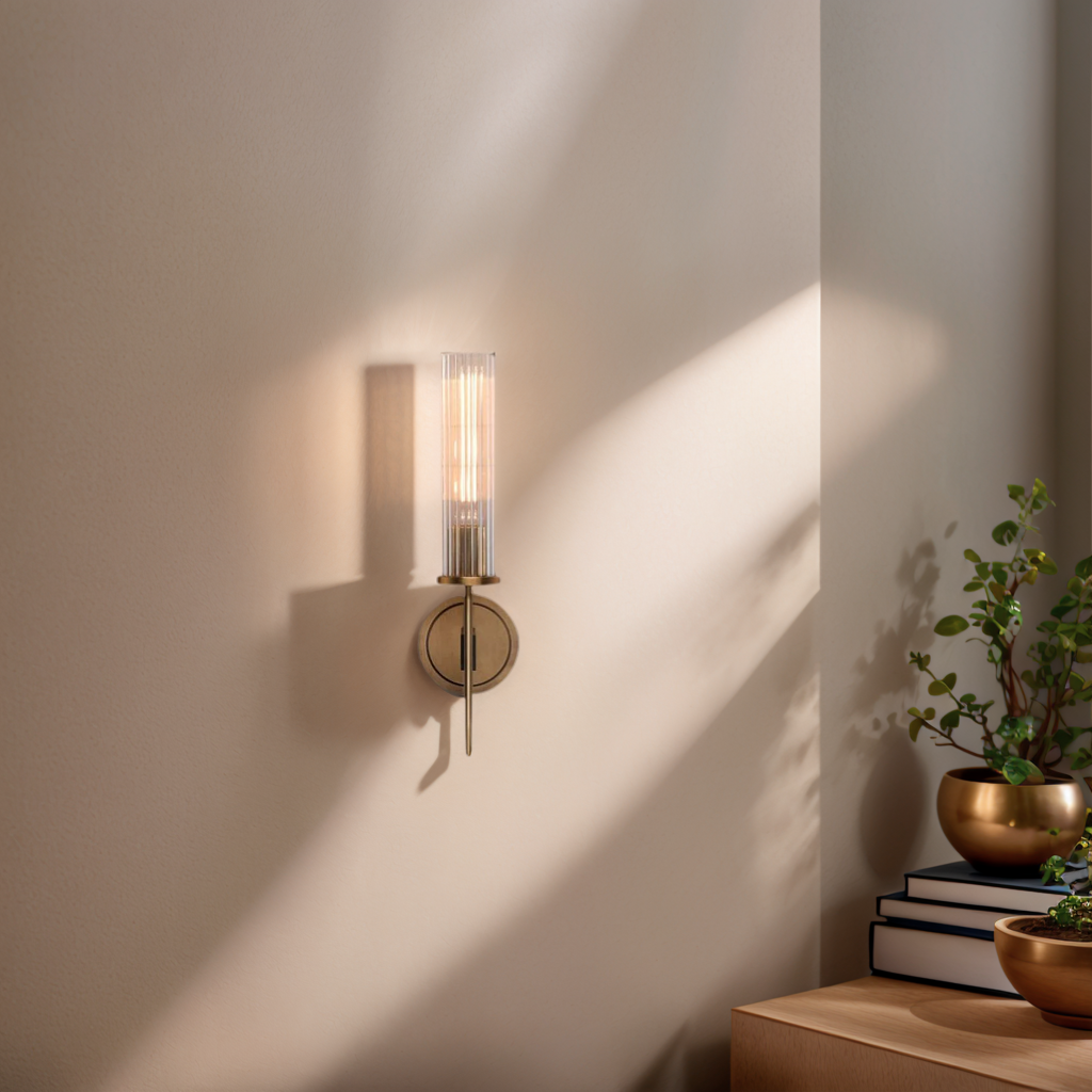 Amorra Single Head Crystal Shade Candlestick Wall Sconce