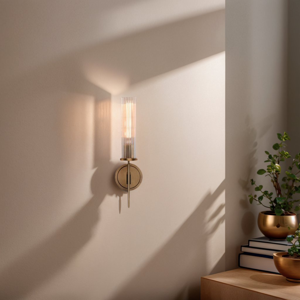 Amorra Single Head Crystal Shade Candlestick Wall Sconce