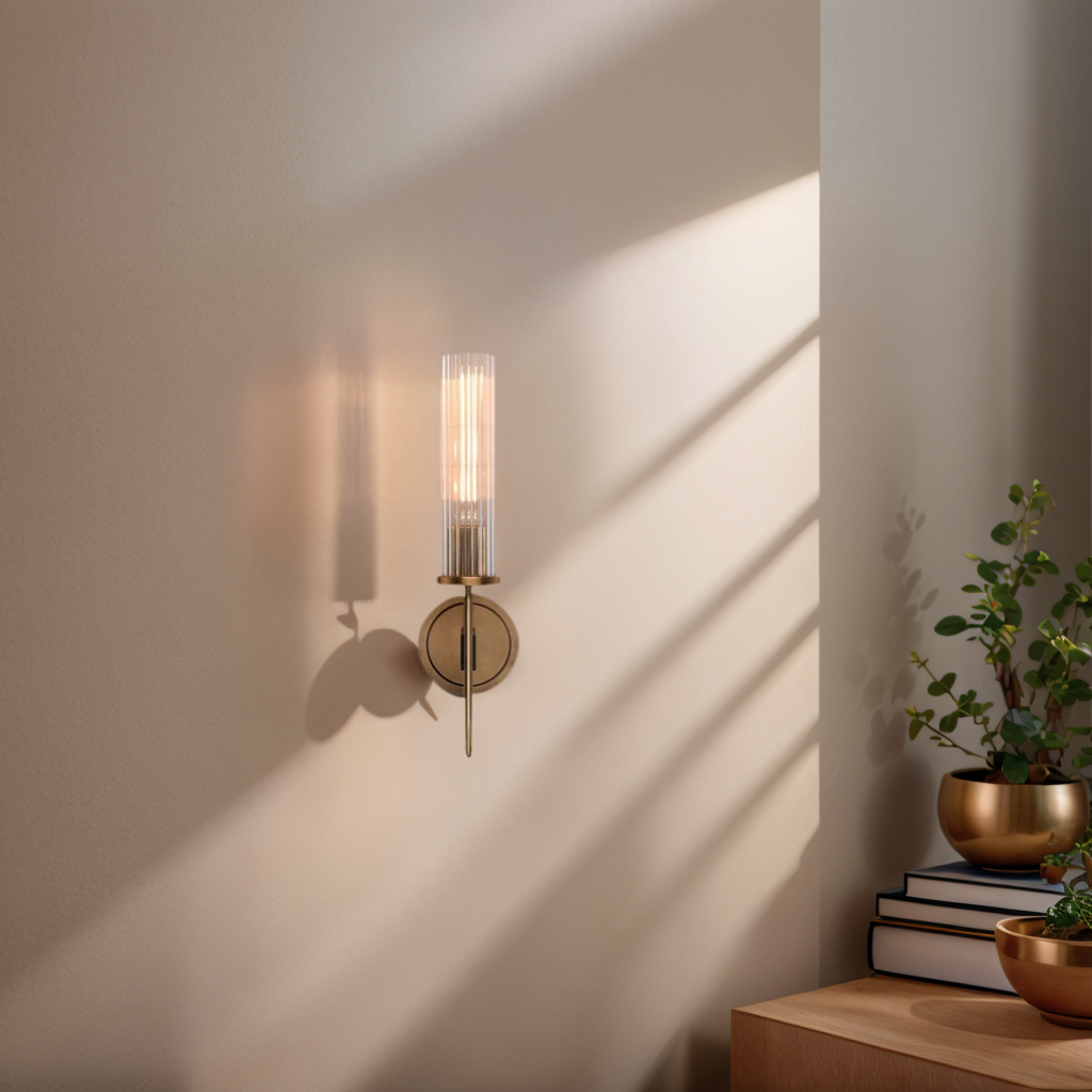 Amorra Single Head Crystal Shade Candlestick Wall Sconce