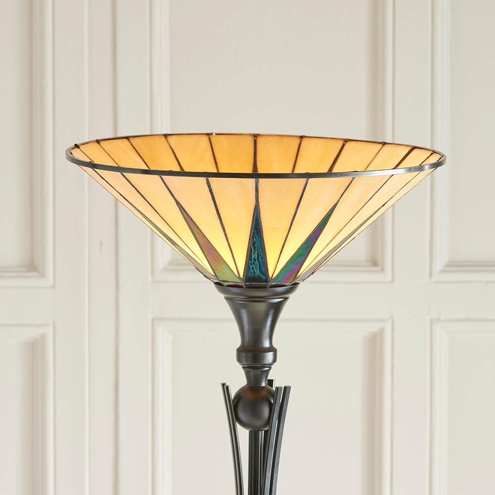 Dark Star Uplighter Tiffany Floor Lamp