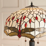 Dragonfly Tiffany Floor Lamp, Beige
