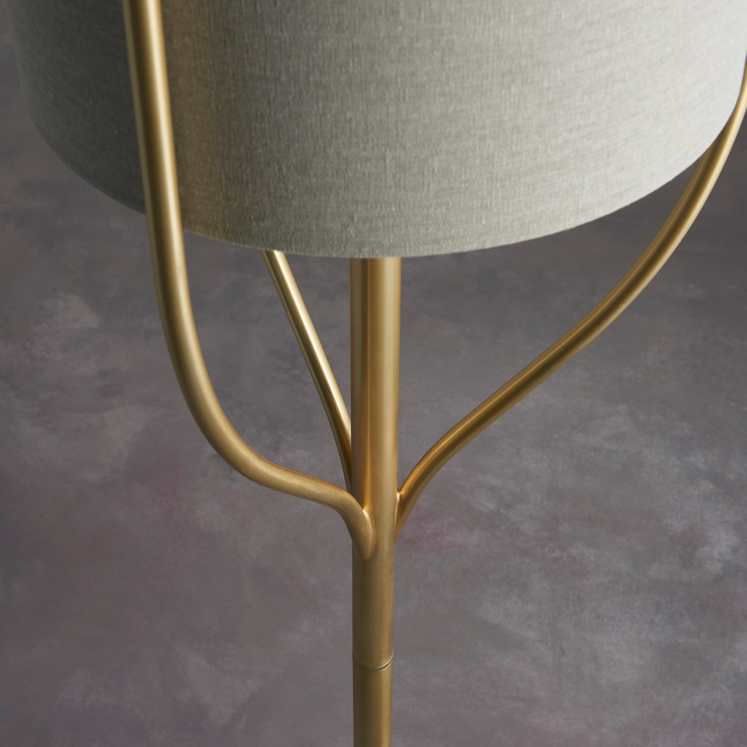 Fraser Floor Lamp, Brushed Brass