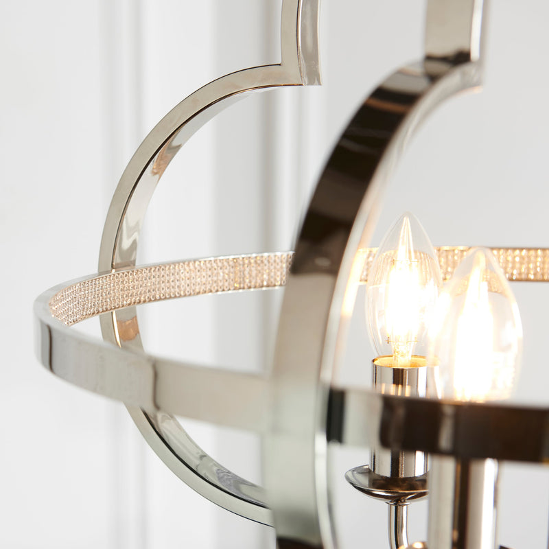 Barton 4-Light Pendant Light, Bright Nickel