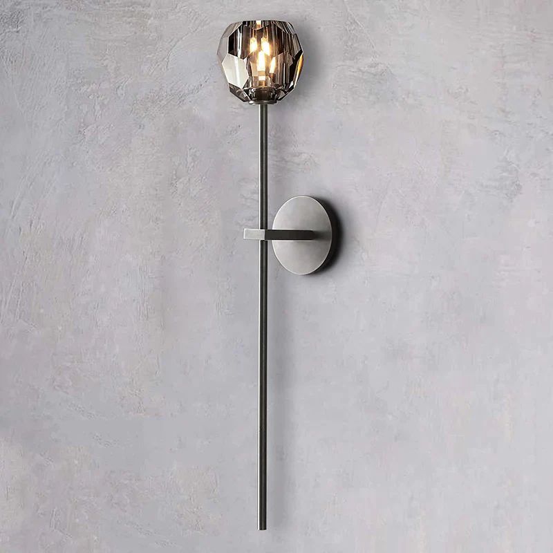 Boule Smoke Crystal Grand Wall Sconce