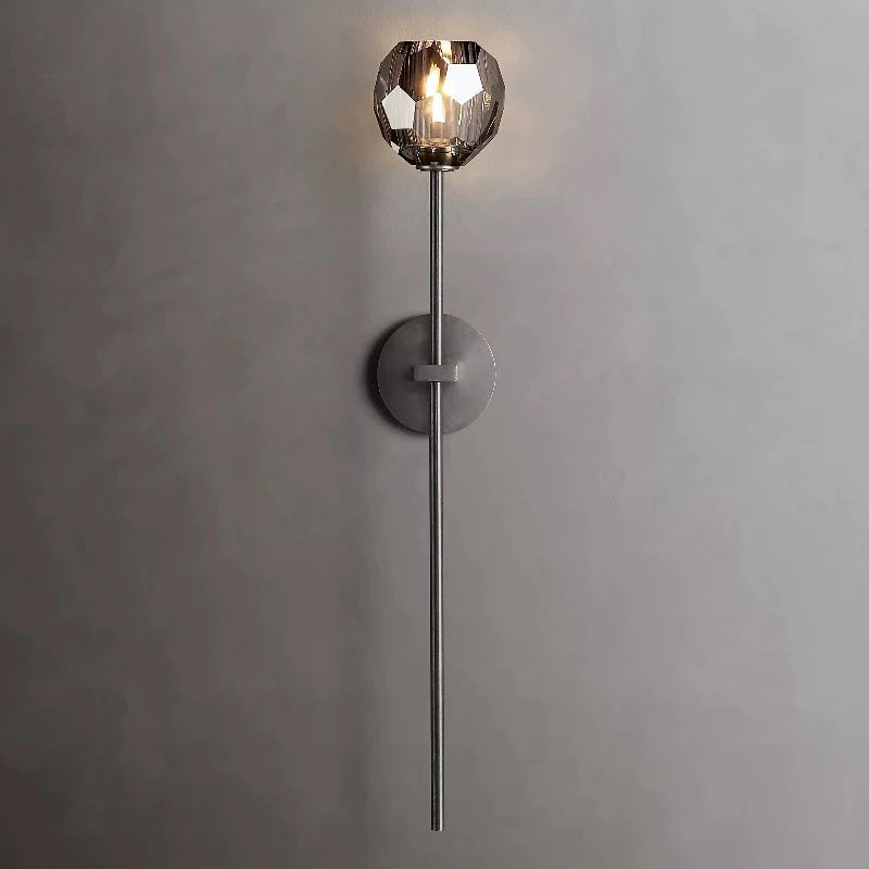 Boule Smoke Crystal Grand Wall Sconce