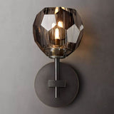 Boule Smoke Glass Sconce