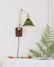 Banker Swing Arm Plug In Wall Light