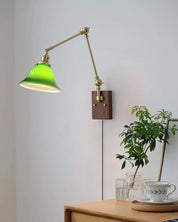 Banker Swing Arm Plug In Wall Light