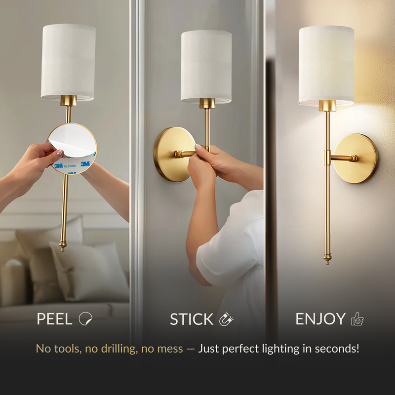 WIRELESS CYLINDRICAL WALL SCONCES (SET OF 2)