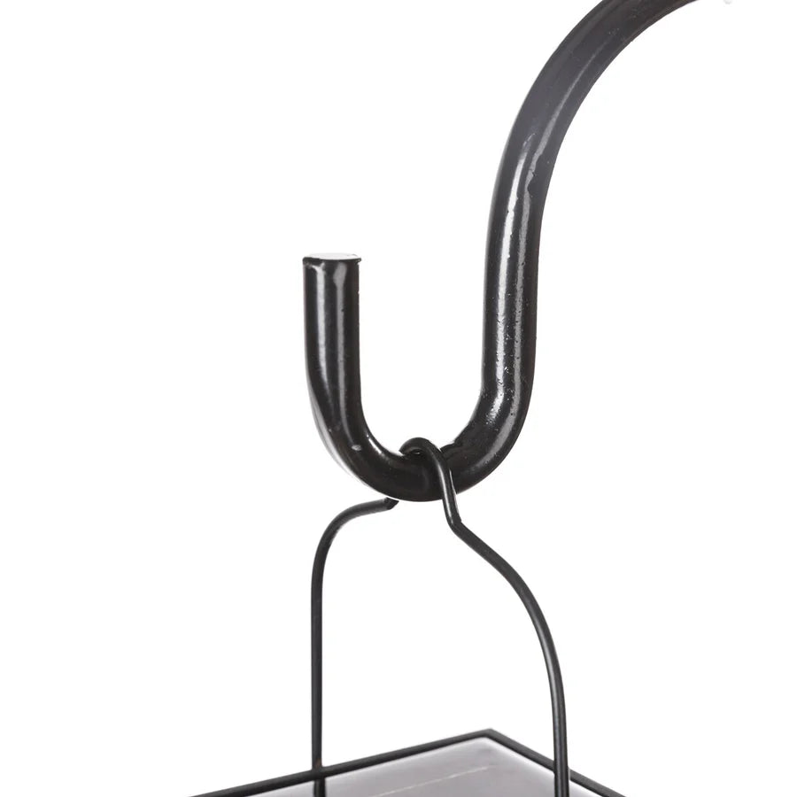 Glitzhome 30"H Solar Post Light Standing Garden Lantern - Black