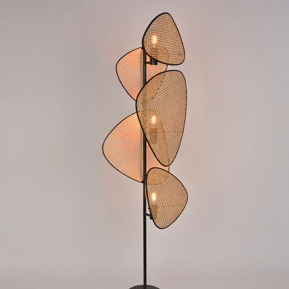 Japanese Rattan Weaving Floor Lamp