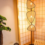 Japanese Rattan Weaving Floor Lamp