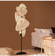 Japanese Rattan Weaving Floor Lamp