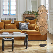 Japanese Rattan Weaving Floor Lamp