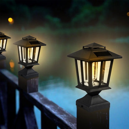 Solar Post Lantern Waterproof Outdoor Deck Fence Post Cap Light