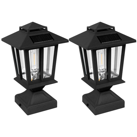 Solar Post Lantern Waterproof Outdoor Deck Fence Post Cap Light