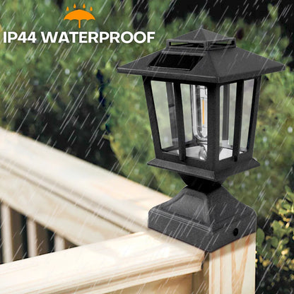 Solar Post Lantern Waterproof Outdoor Deck Fence Post Cap Light