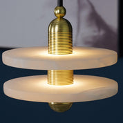 White Alabaster Copper Pendant Lamp