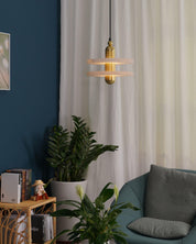 White Alabaster Copper Pendant Lamp