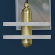 White Alabaster Copper Pendant Lamp