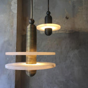 White Alabaster Copper Pendant Lamp