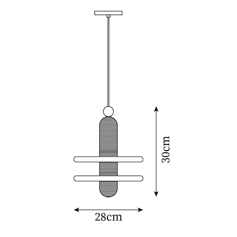 White Alabaster Copper Pendant Lamp