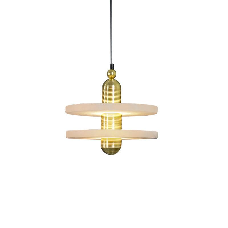 White Alabaster Copper Pendant Lamp