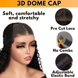 Glueless 13x4/6x4.5 Jerry Curly Pre Cut HD Transaparent Lace Human Hair Wigs With Breathable Cap Air Wig-Geeta Hair