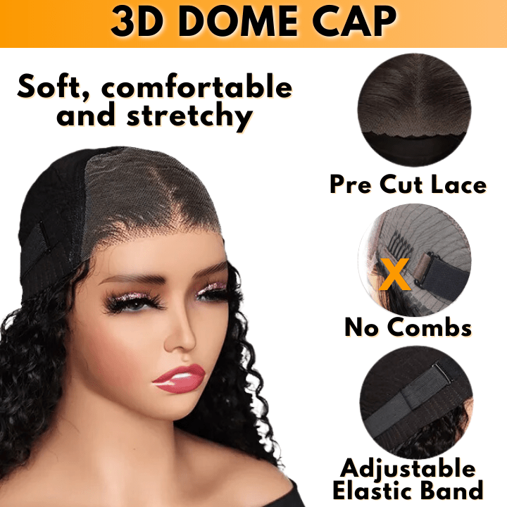 Glueless 13x4/6x4.5 Jerry Curly Pre Cut HD Transaparent Lace Human Hair Wigs With Breathable Cap Air Wig-Geeta Hair