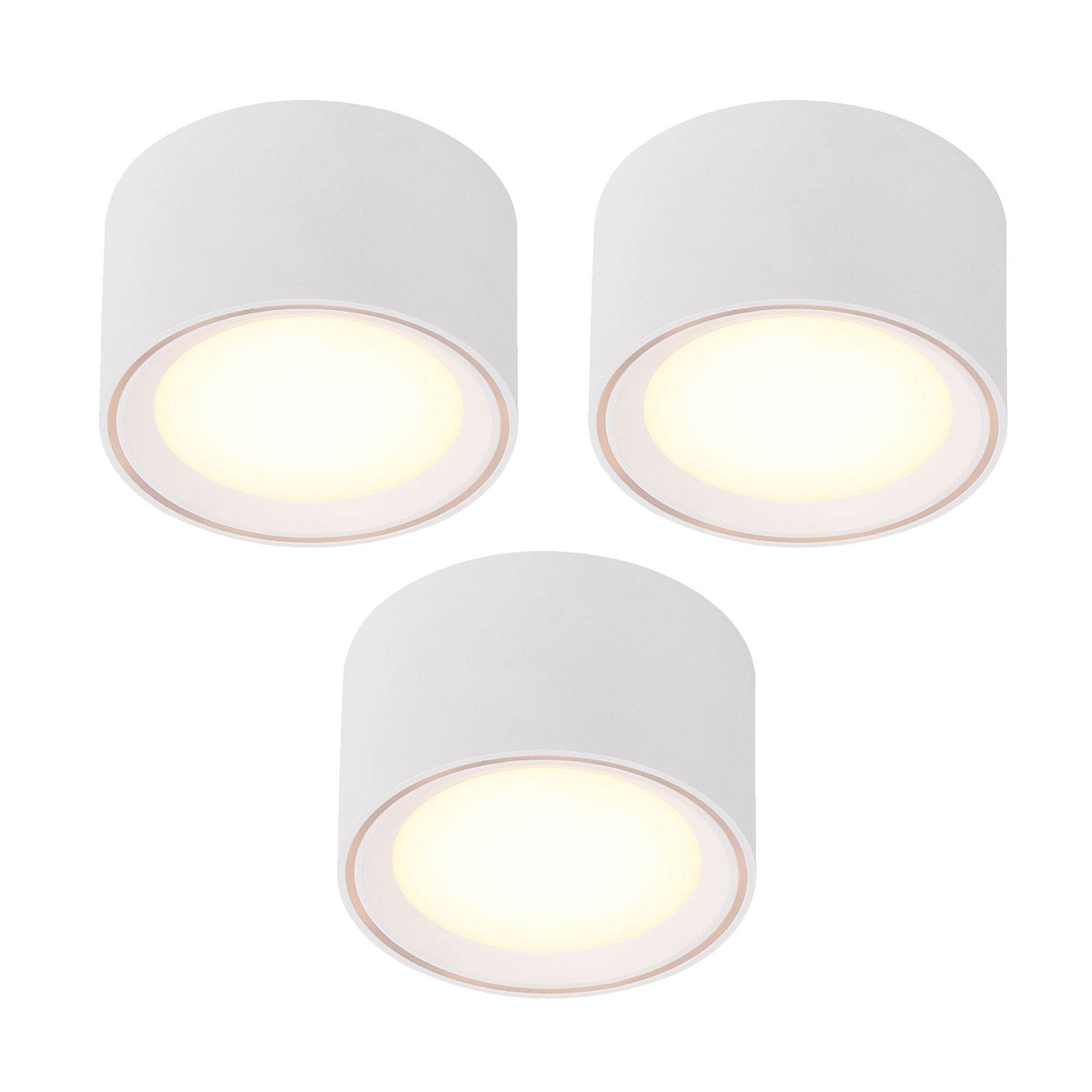 Fallon LED Surface Downlight, 3 Pack