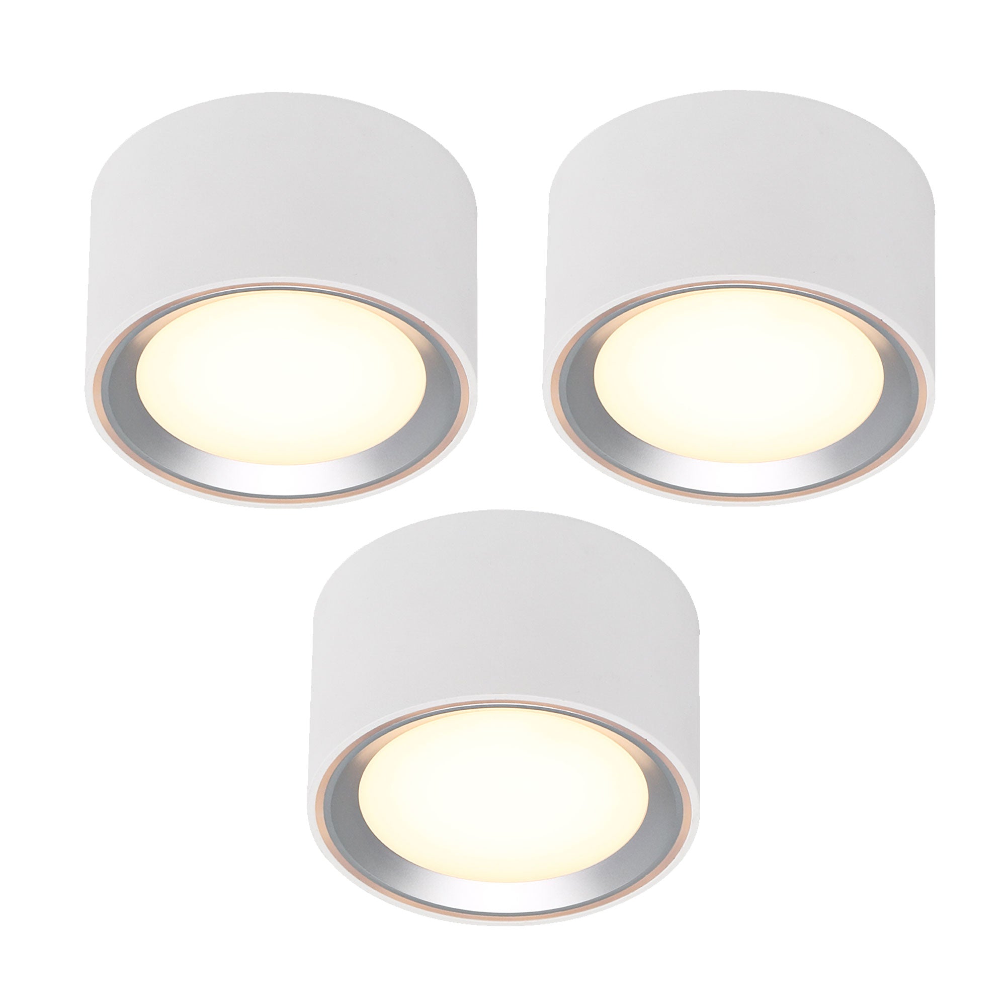 Fallon LED Surface Downlight, 3 Pack