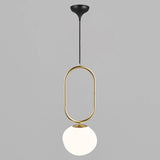 Shapes 22 Pendant Light, Brass/Opal